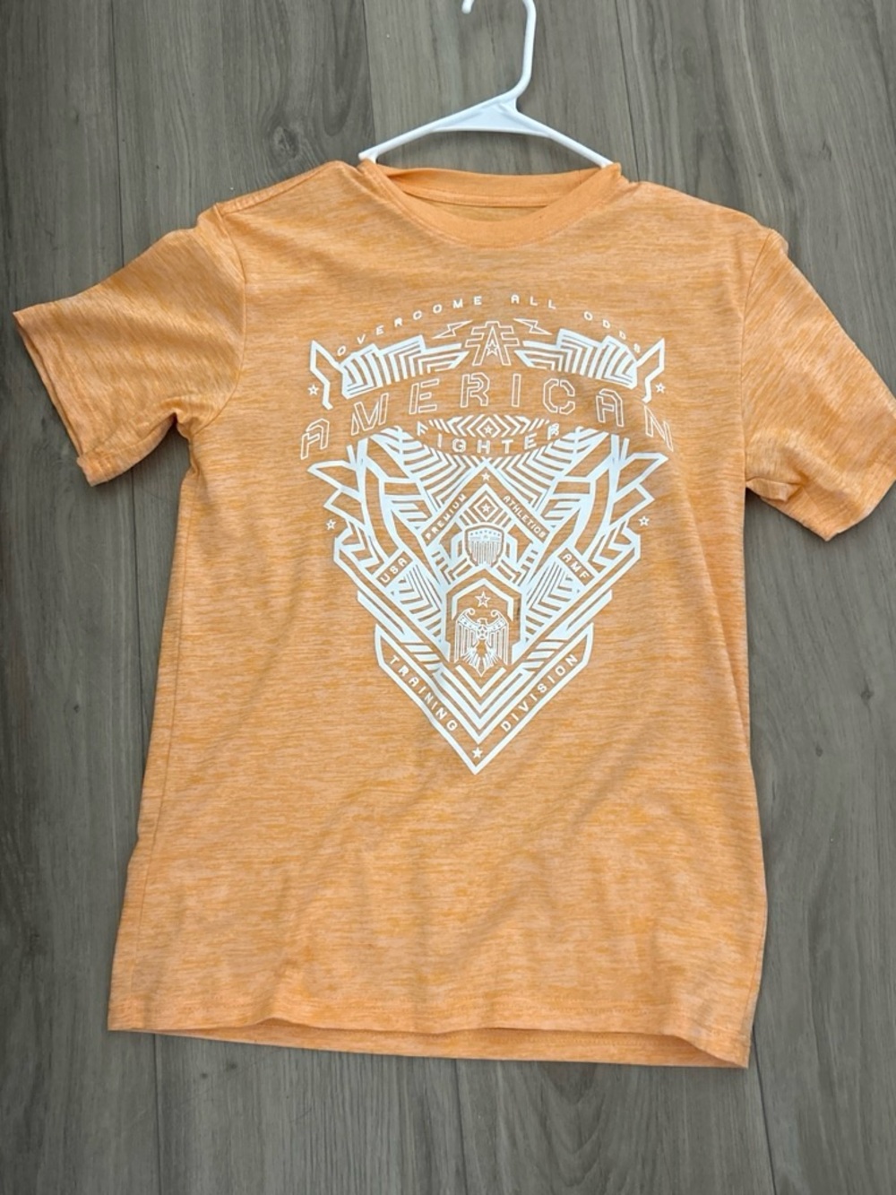American Fighter Orange Short Sleeve Graphic Tee (Willing to go down!)
